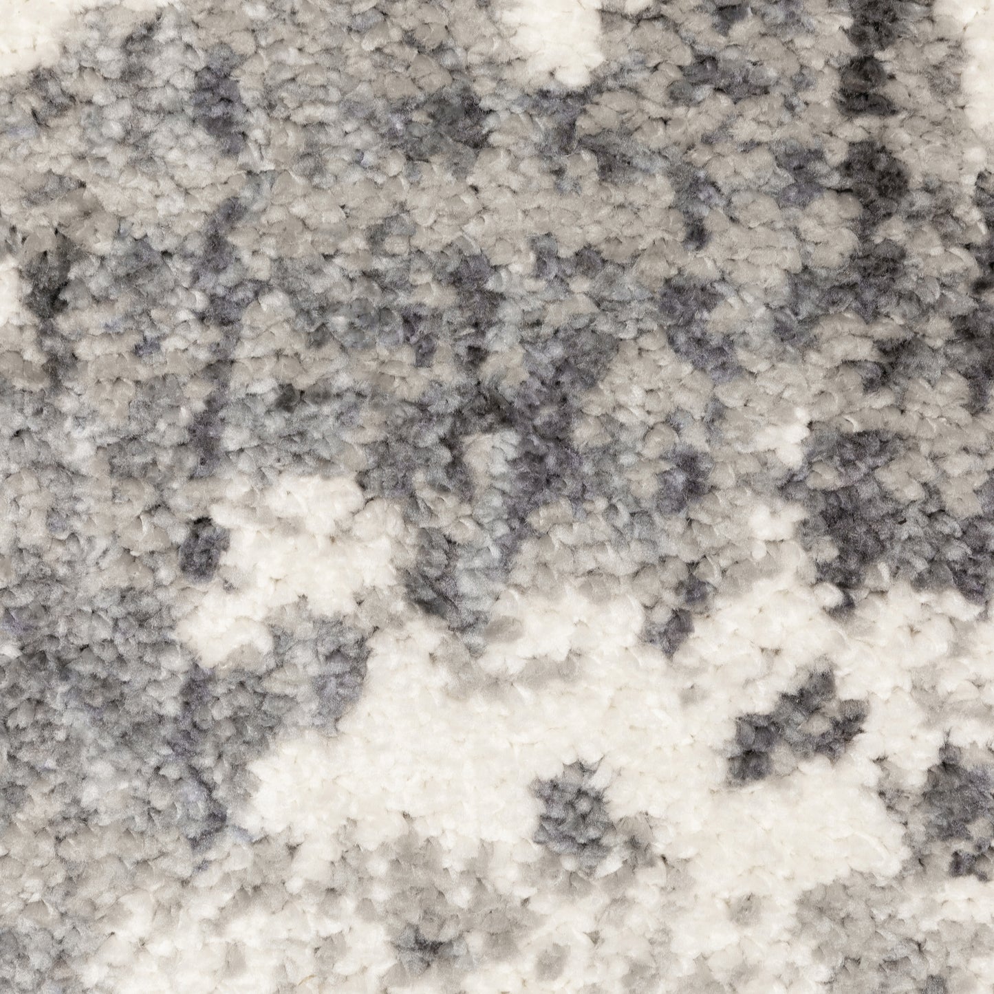 Aspen Distressed Grey/ Ivory Shag Cut Pile Rug