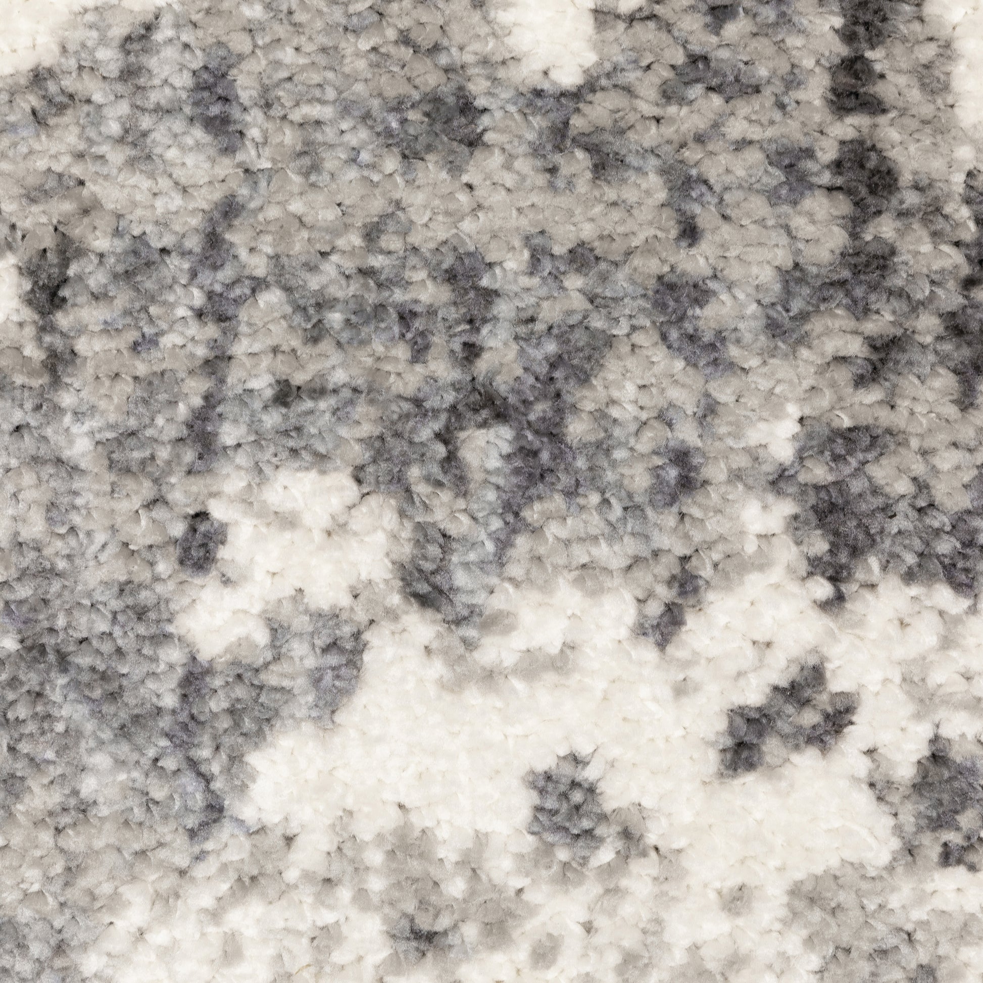 Aspen Distressed Grey/ Ivory Shag Cut Pile Rug