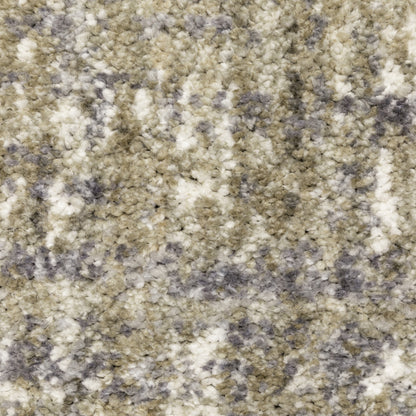 Aspen Shag Grey/ Ivory Distressed Cut Pile Rug