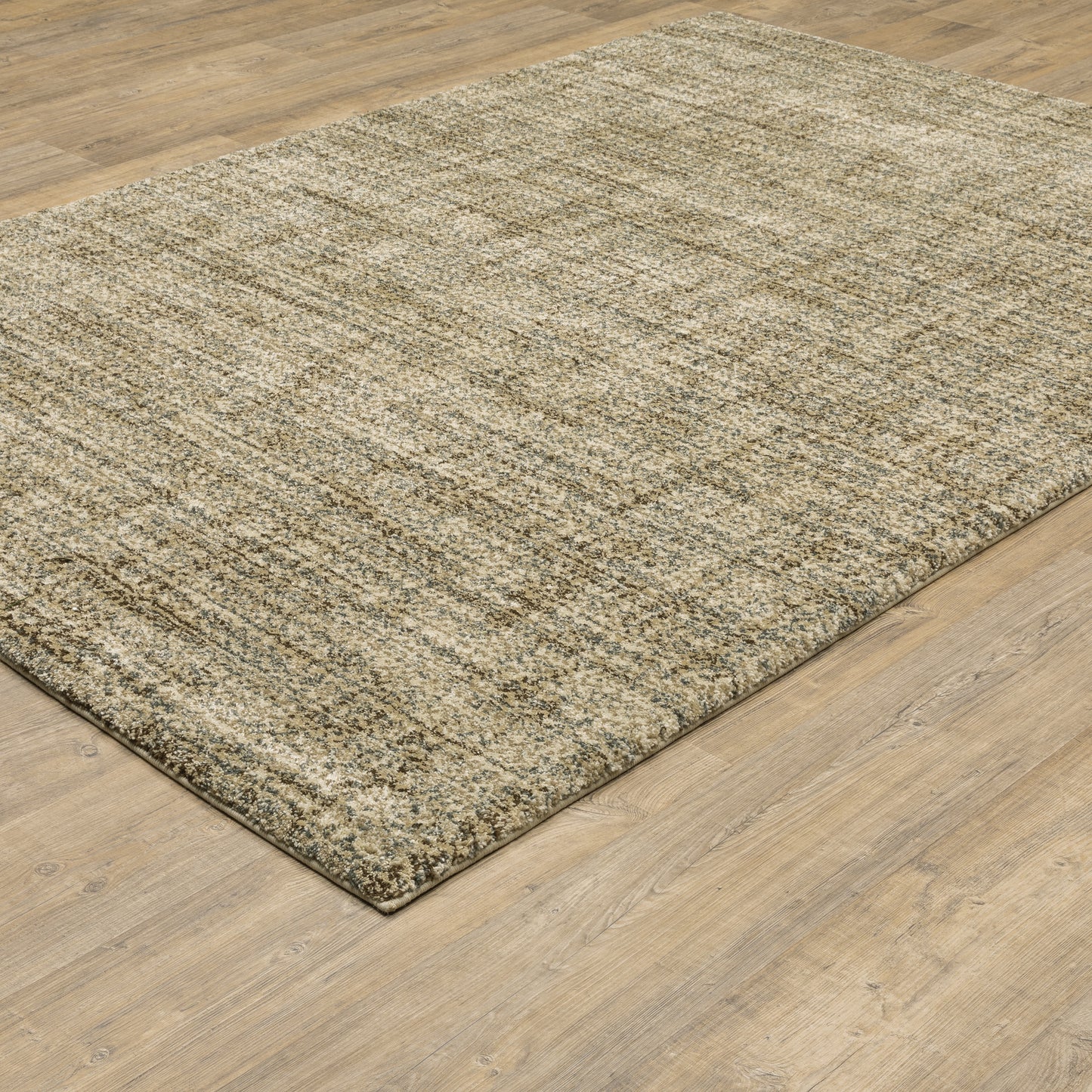 Astor Distressed Beige/ Brown Abstract Cut Pile Rug