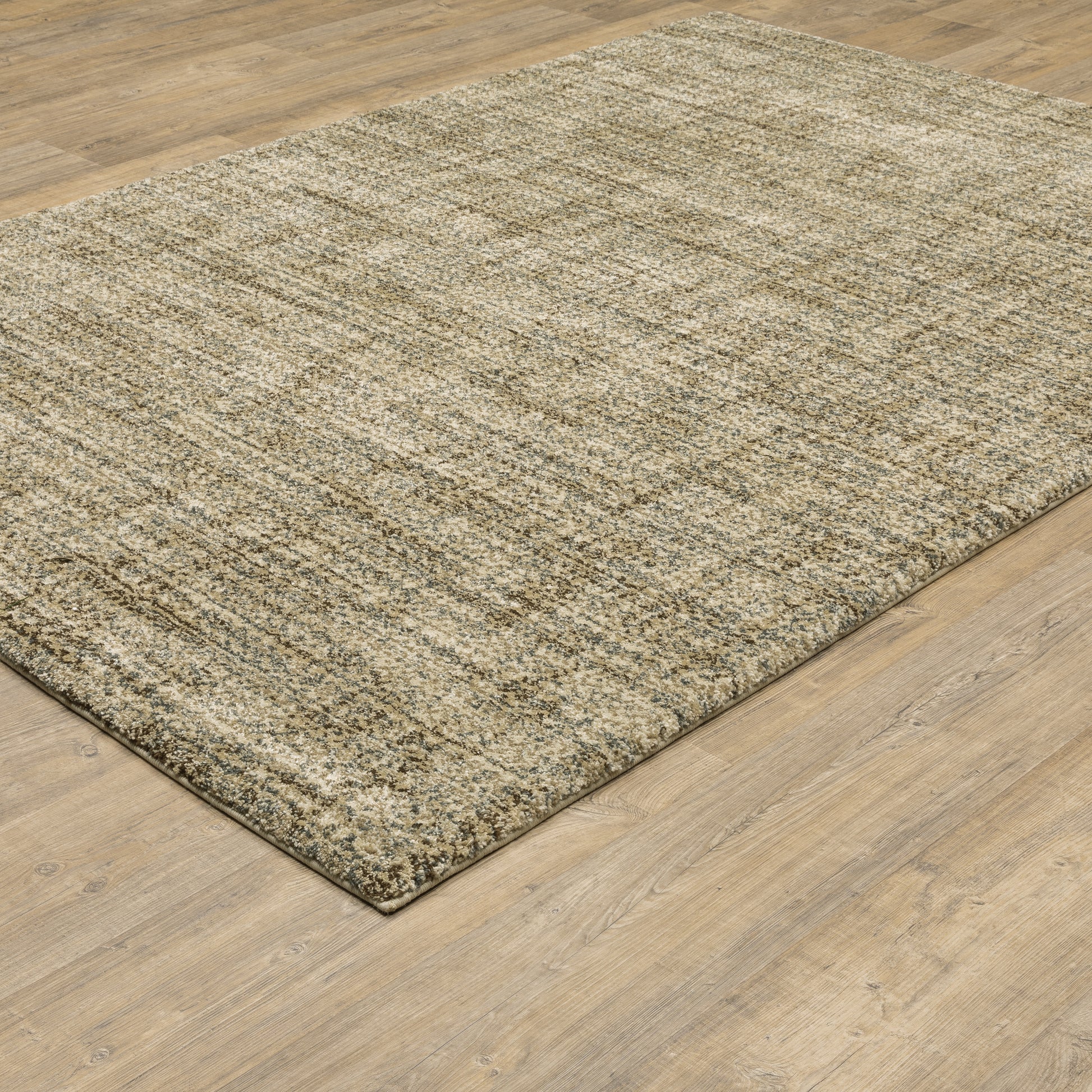 Astor Distressed Beige/ Brown Abstract Cut Pile Rug