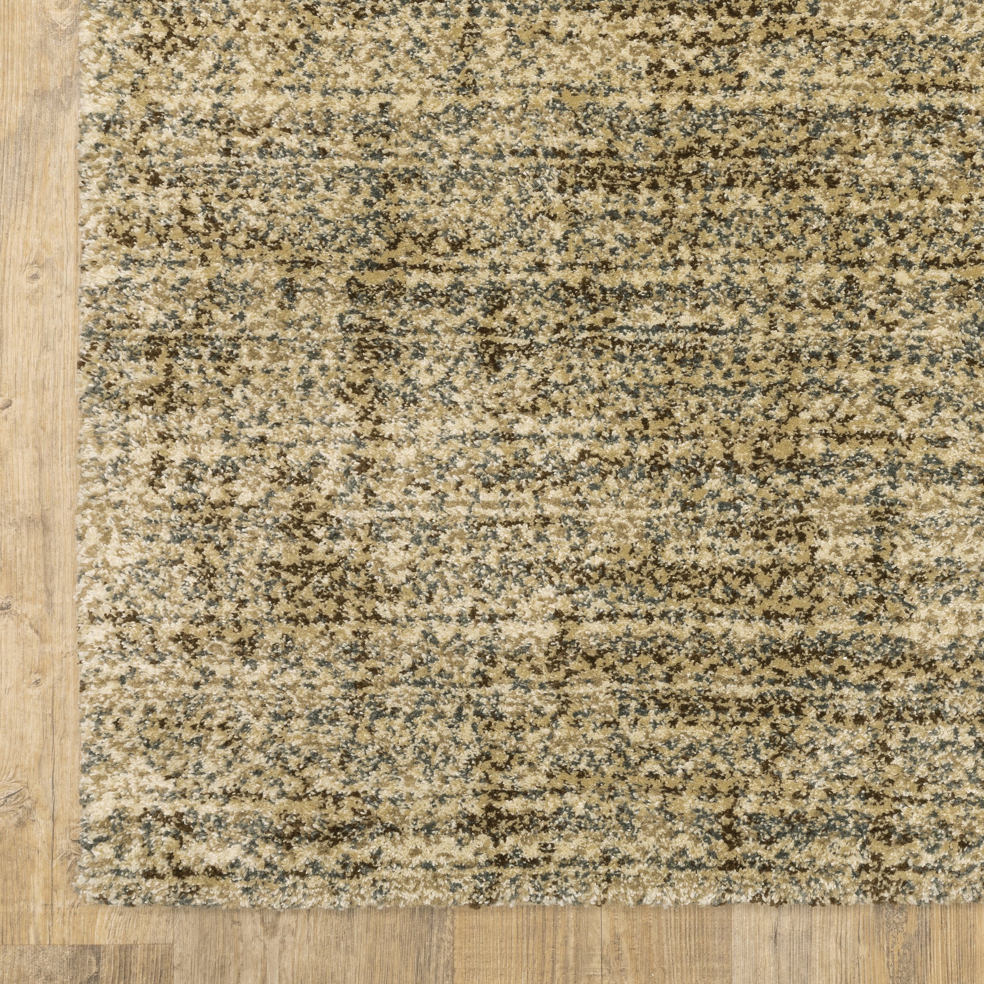 Astor Distressed Beige/ Brown Abstract Cut Pile Rug