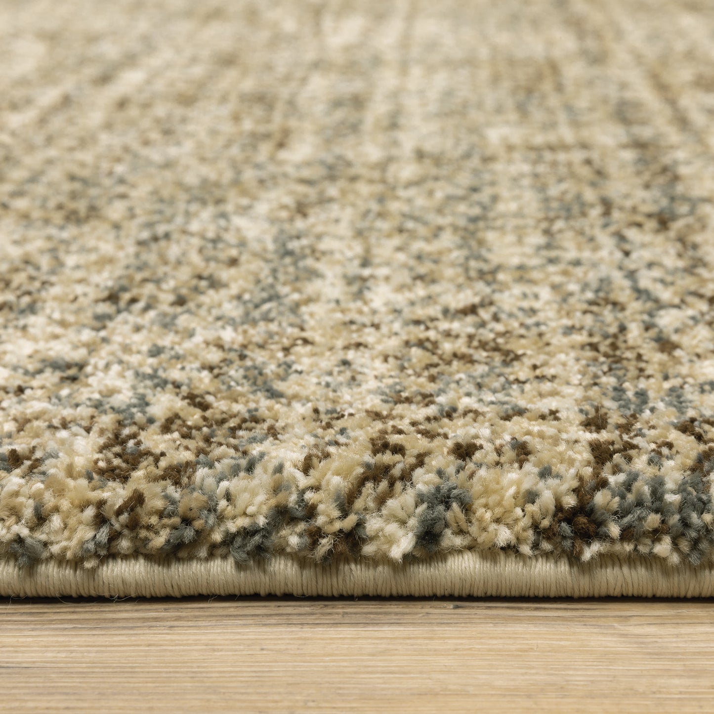 Astor Distressed Beige/ Brown Abstract Cut Pile Rug