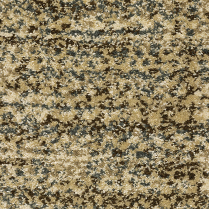 Astor Distressed Beige/ Brown Abstract Cut Pile Rug