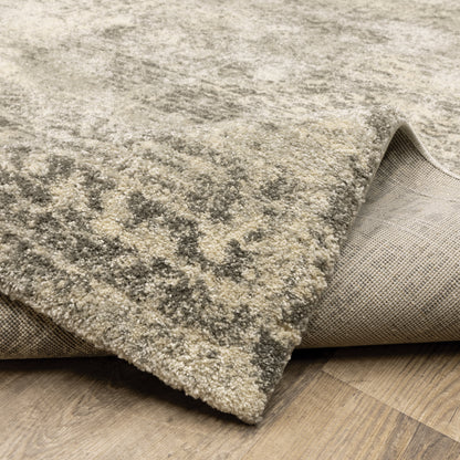 Astor Distressed Beige/ Grey Cut Pile Rug