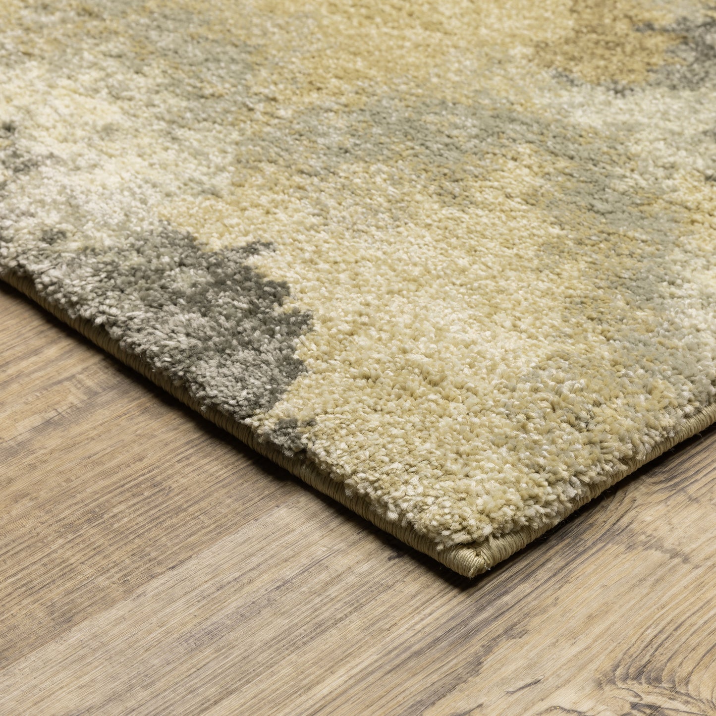 Astor Abstract Beige/ Gold Cut Pile Rug