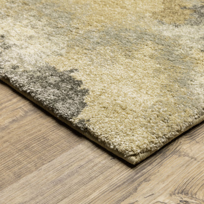 Astor Abstract Beige/ Gold Cut Pile Rug