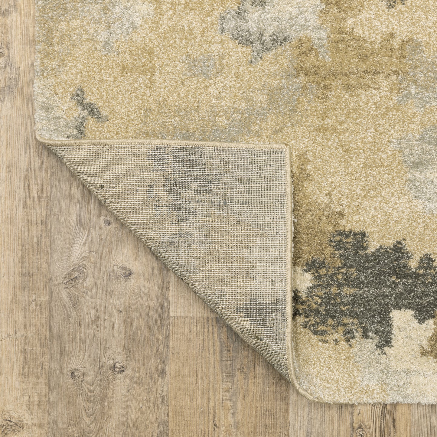 Astor Abstract Beige/ Gold Cut Pile Rug