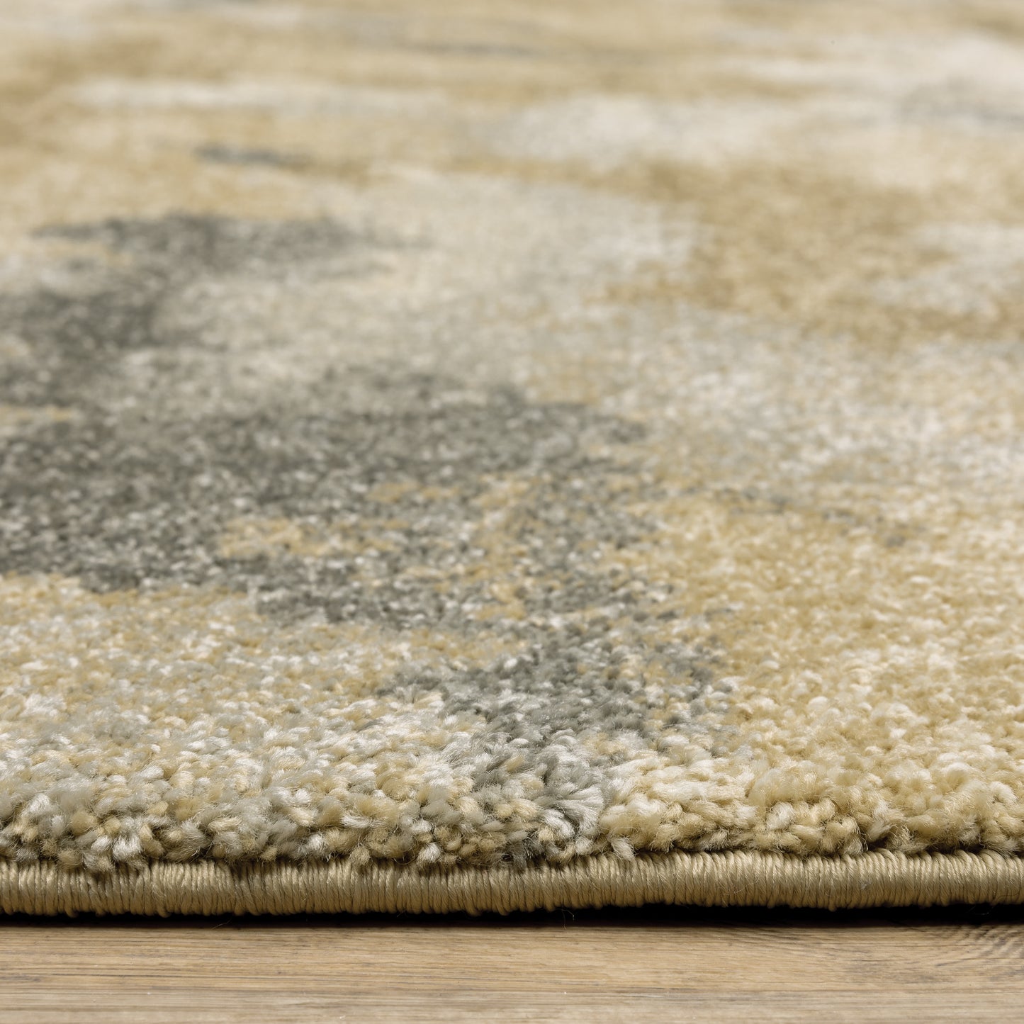 Astor Abstract Beige/ Gold Cut Pile Rug