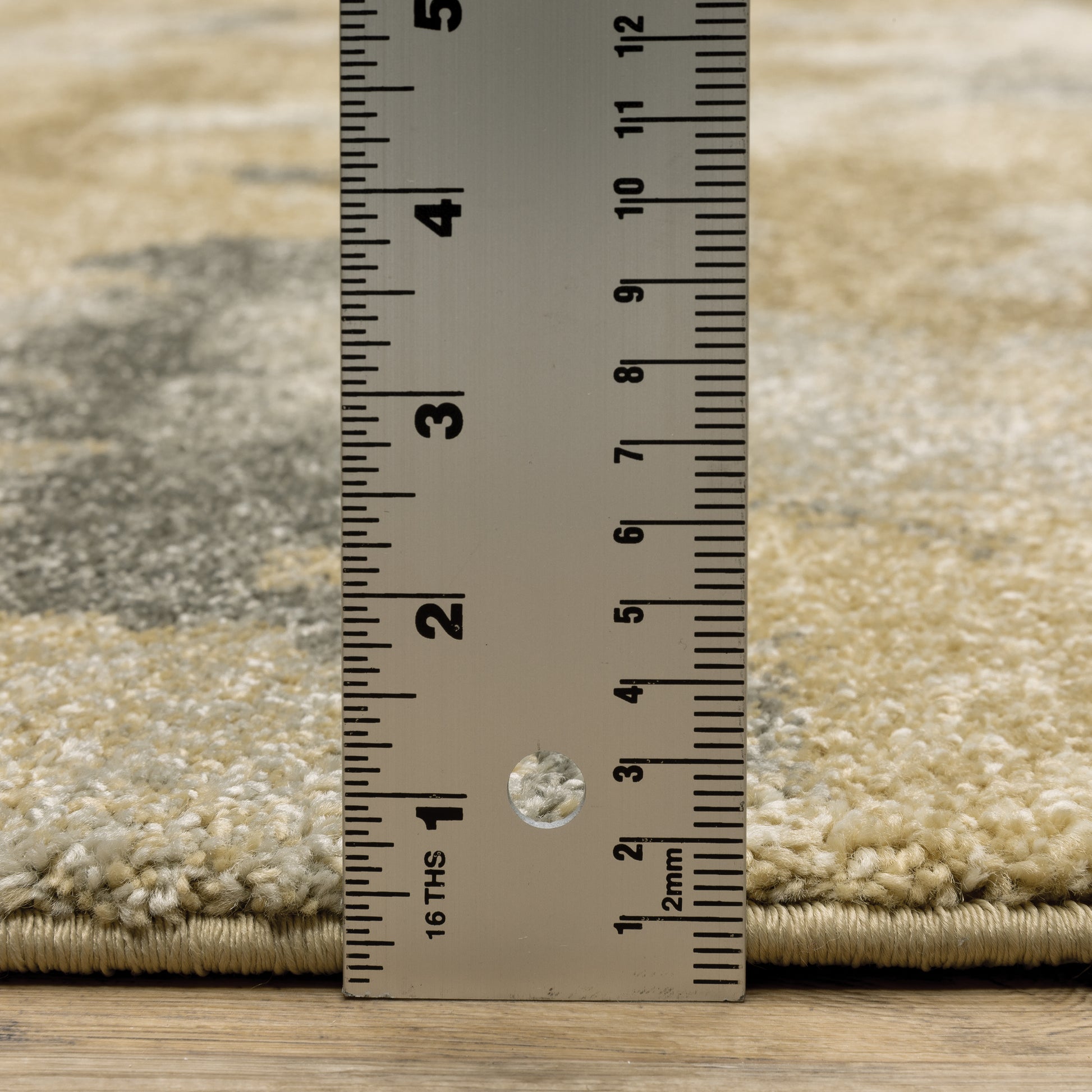 Astor Abstract Beige/ Gold Cut Pile Rug