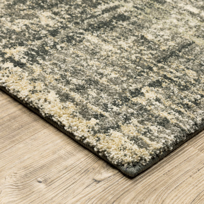 Astor Distressed Charcoal/ Beige Cut Pile Rug