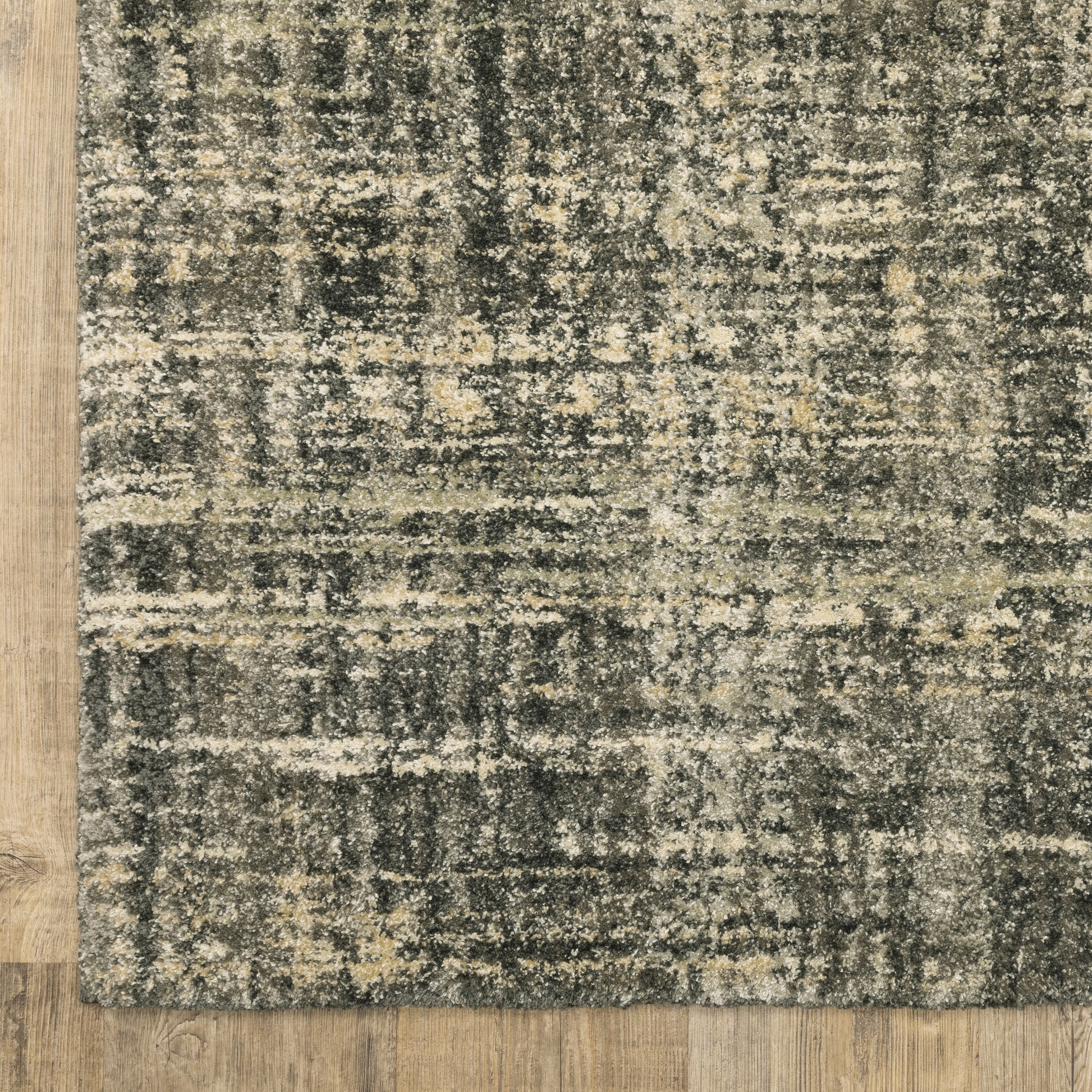 Astor Distressed Charcoal/ Beige Cut Pile Rug