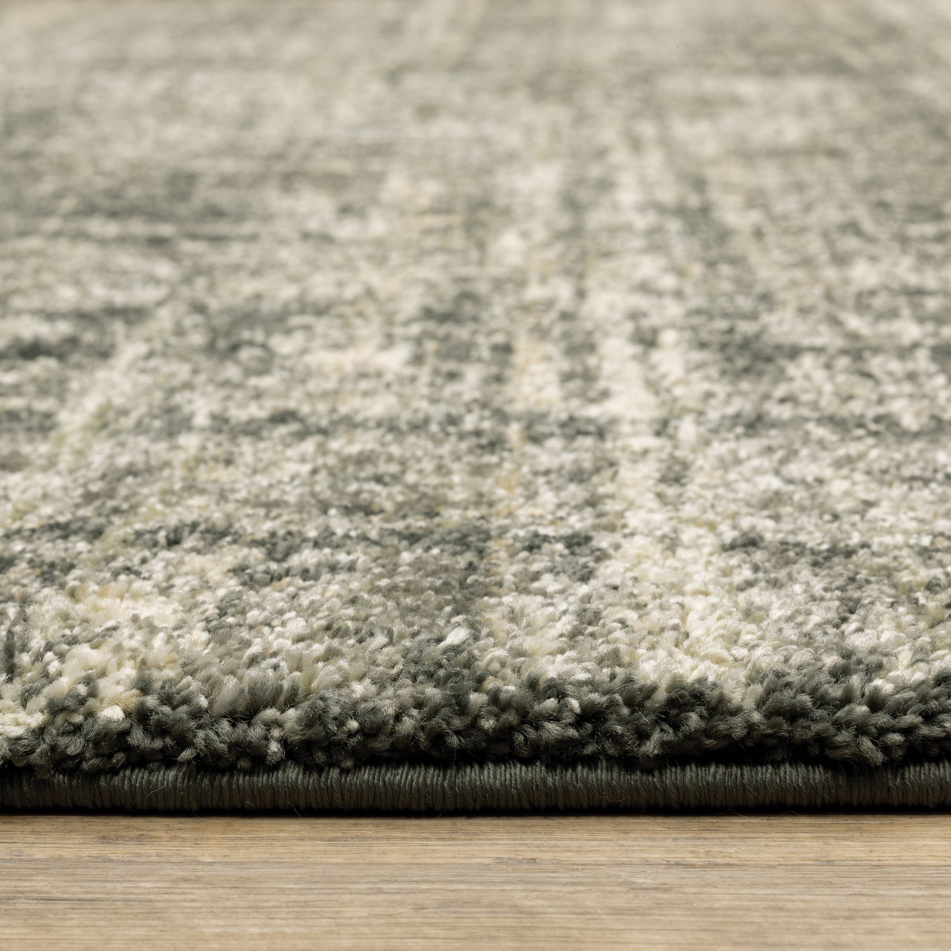 Astor Distressed Charcoal/ Beige Cut Pile Rug