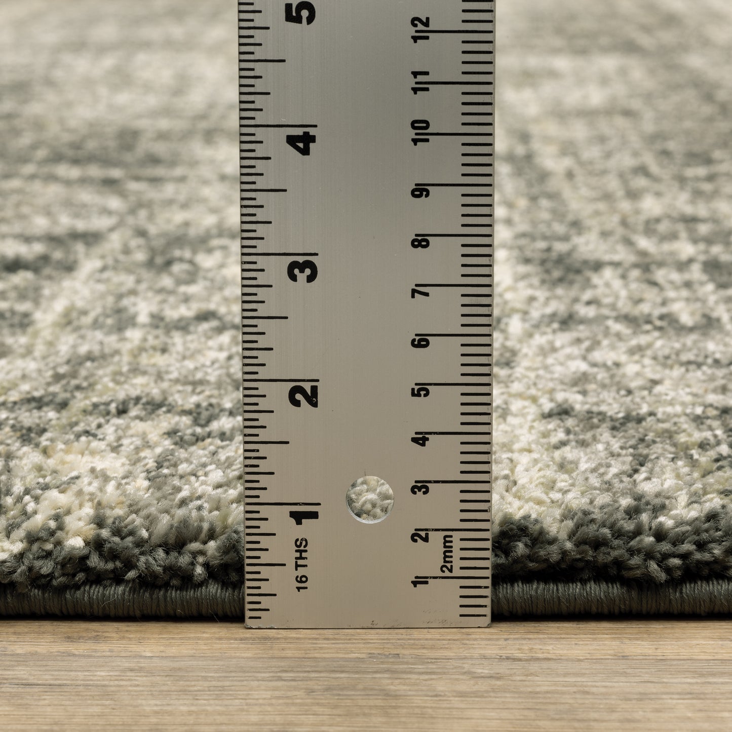 Astor Distressed Charcoal/ Beige Cut Pile Rug