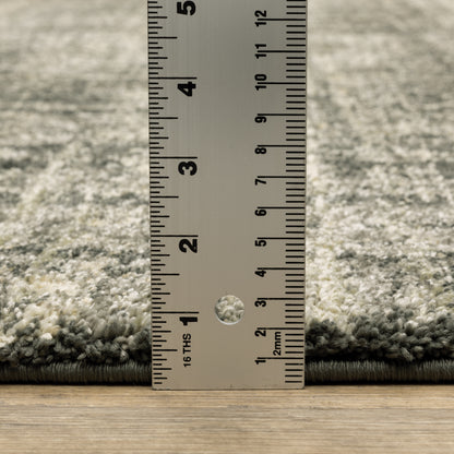 Astor Distressed Charcoal/ Beige Cut Pile Rug