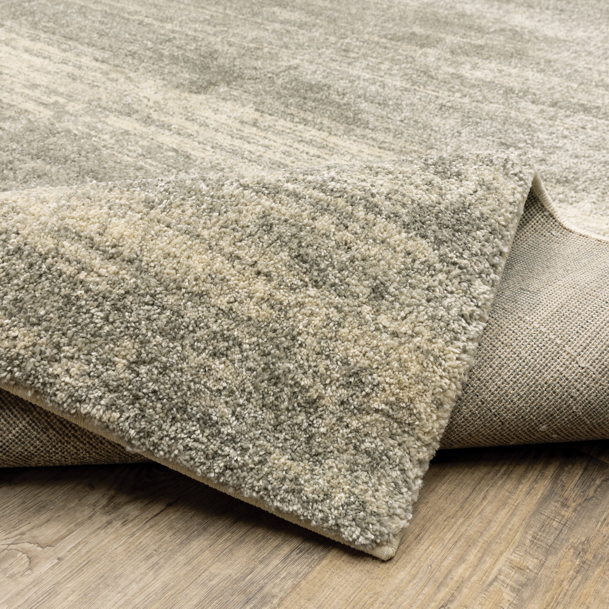 Astor Distressed Grey/ Beige Abstract Cut Pile Rug