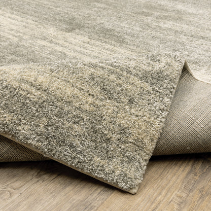 Astor Distressed Grey/ Beige Abstract Cut Pile Rug