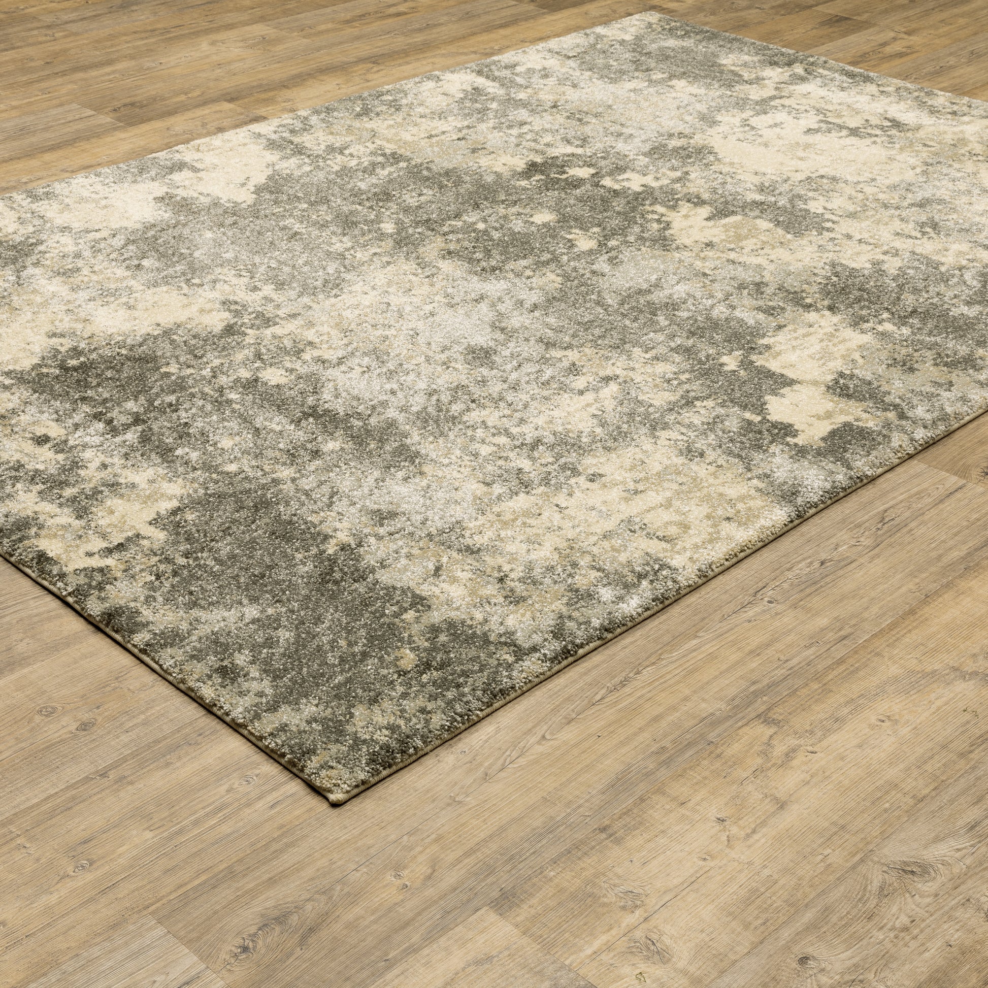 Astor Abstract Grey/ Beige Cut Pile Rug