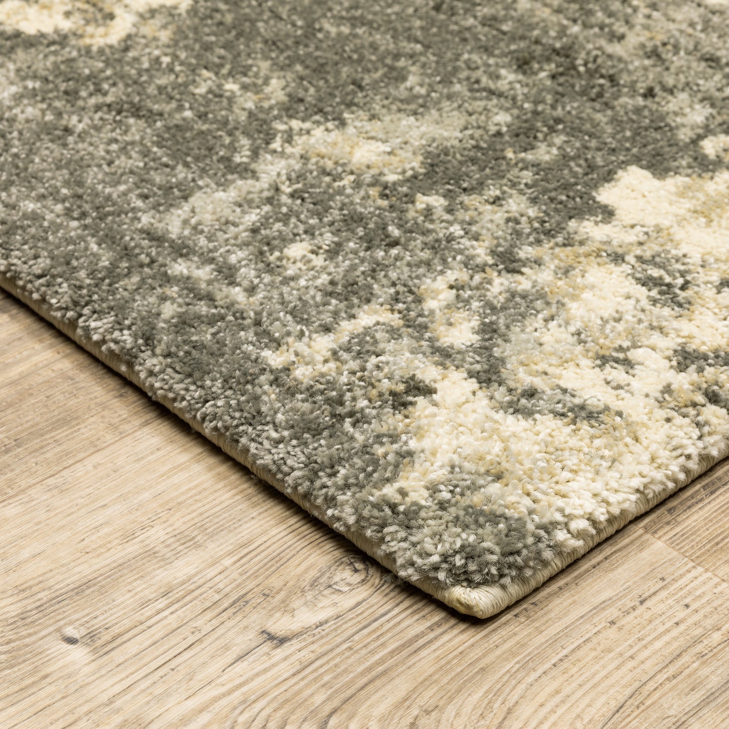 Astor Abstract Grey/ Beige Cut Pile Rug