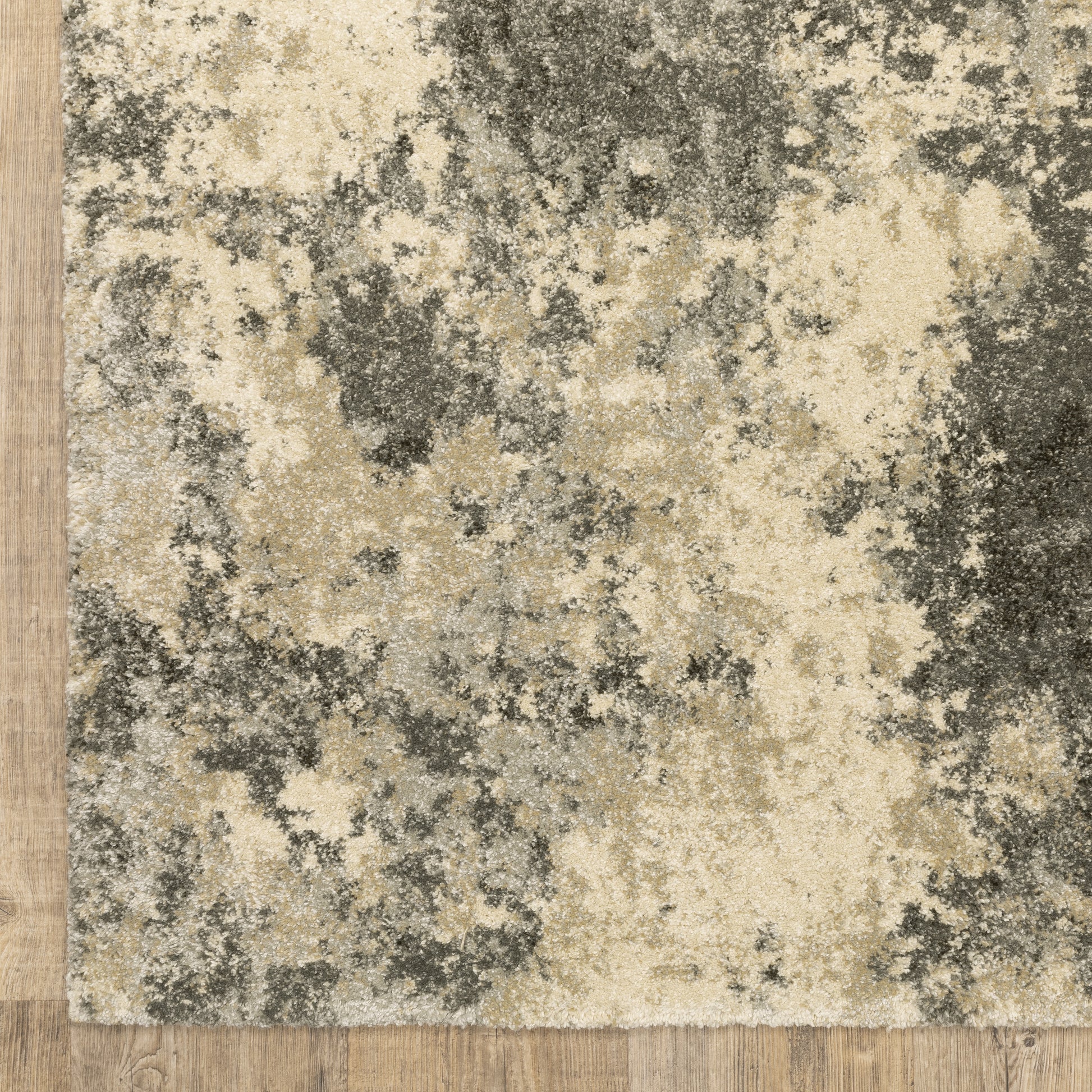 Astor Abstract Grey/ Beige Cut Pile Rug