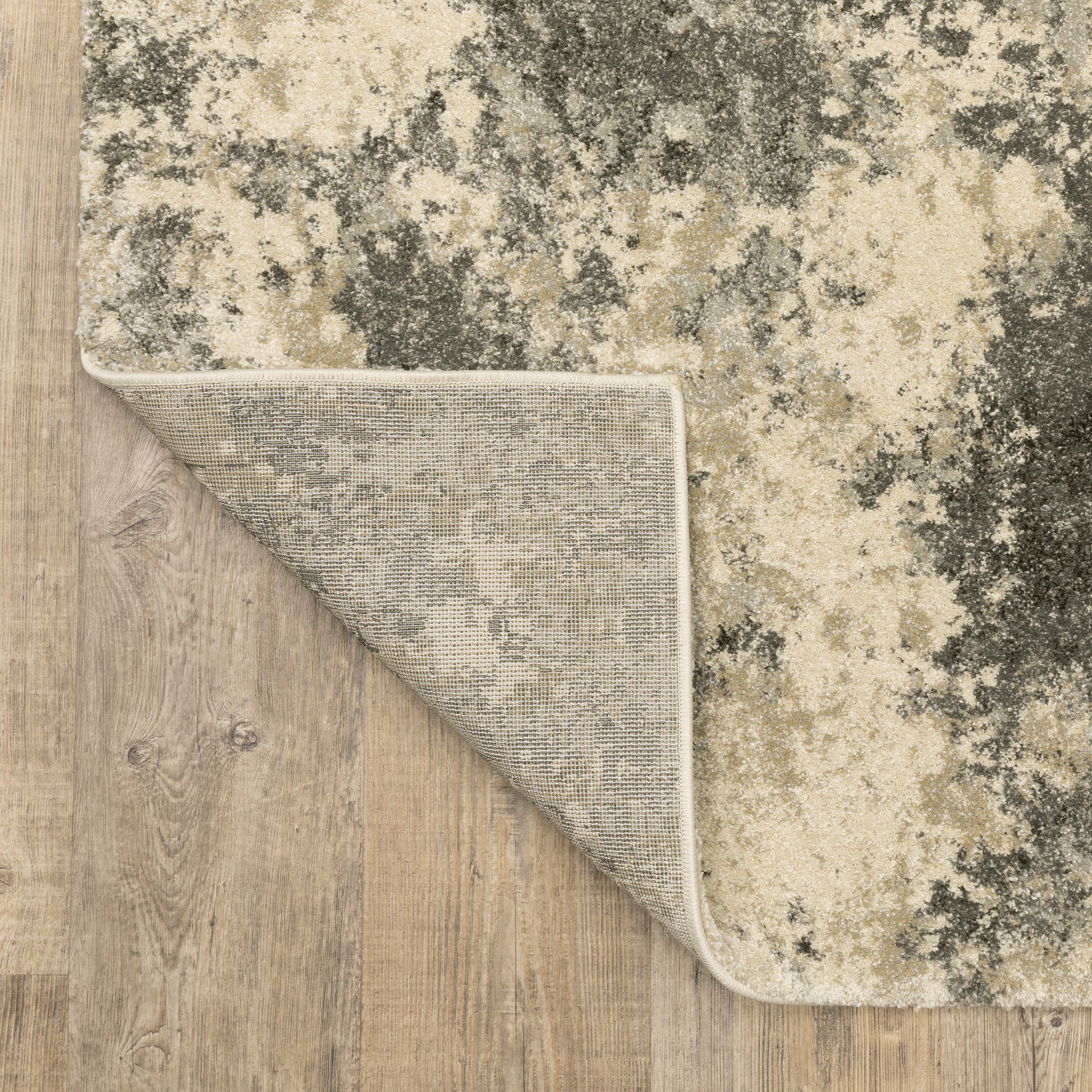 Astor Abstract Grey/ Beige Cut Pile Rug