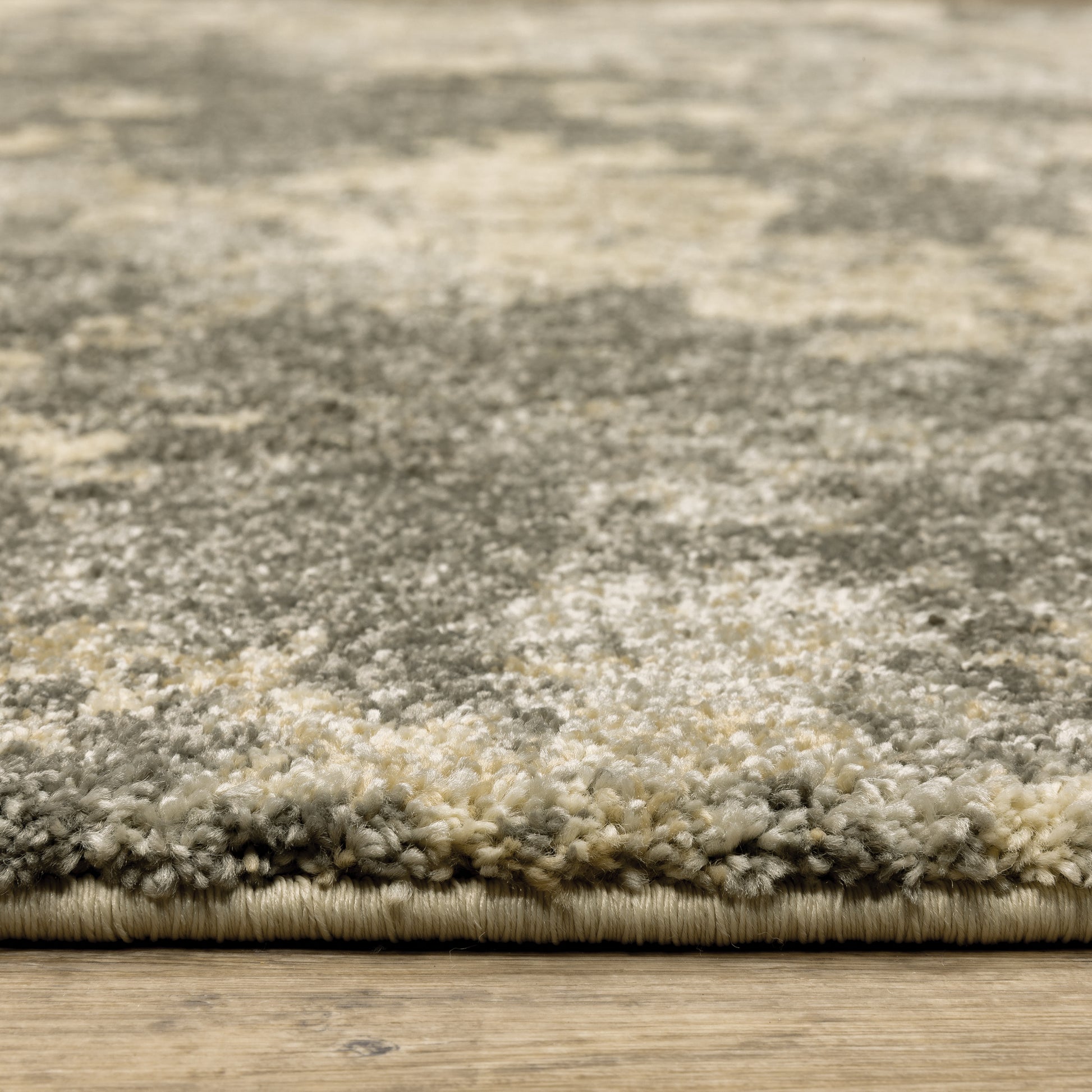 Astor Abstract Grey/ Beige Cut Pile Rug