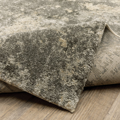 Astor Abstract Grey/ Beige Cut Pile Rug