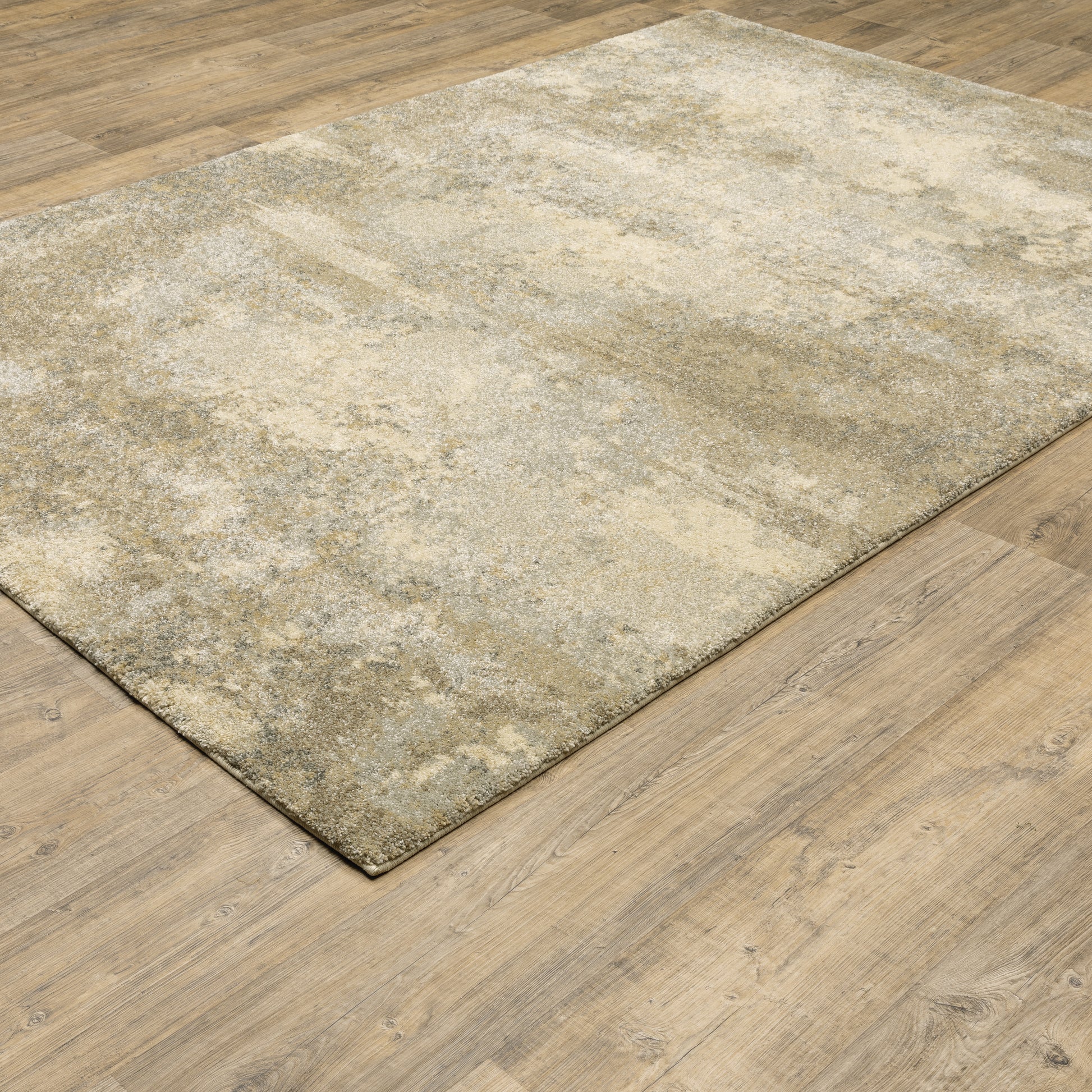 Astor Abstract Gold/ Beige Cut Pile Rug