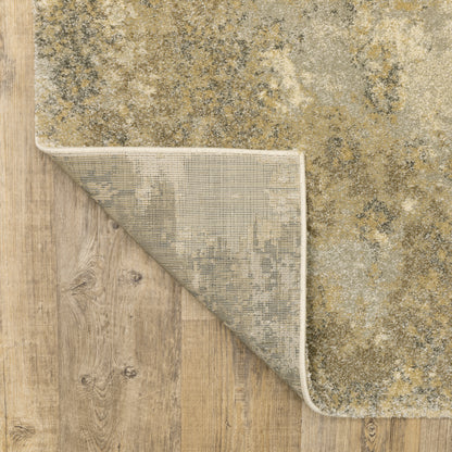 Astor Abstract Gold/ Beige Cut Pile Rug