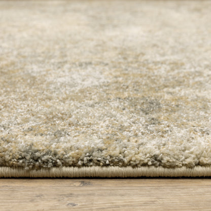 Astor Abstract Gold/ Beige Cut Pile Rug