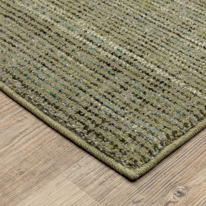 Atlas Distressed Green/ Blue Solid Cut Pile Rug