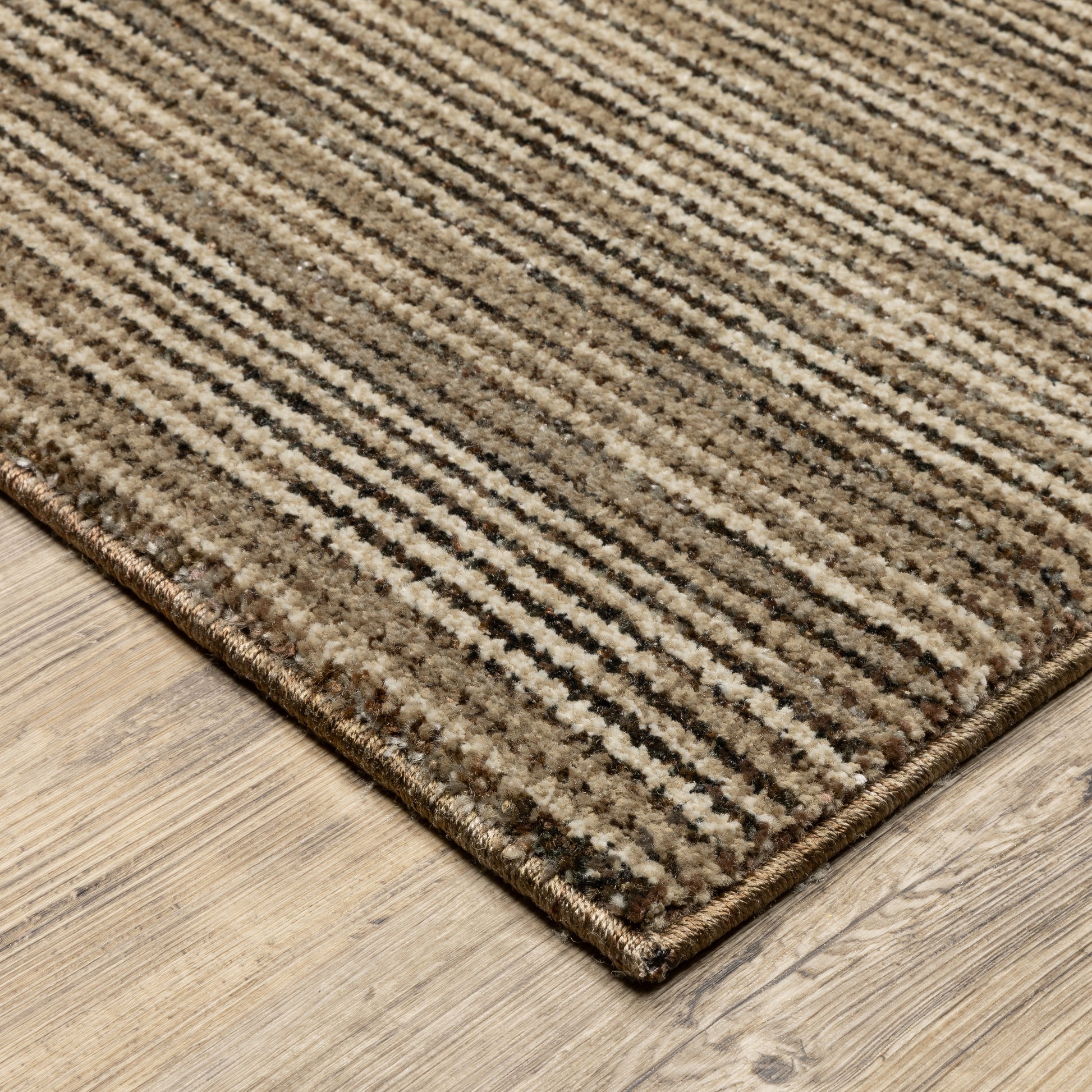 Atlas Distressed Brown/ Beige Solid Cut Pile Rug