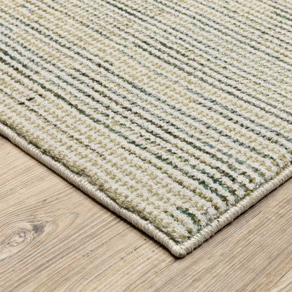 Atlas Distressed Ivory/ Blue Solid Cut Pile Rug