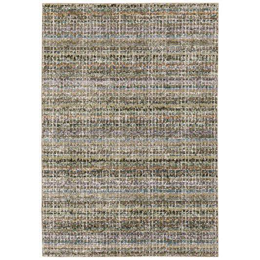Atlas 747A0 Green Stripe Rug