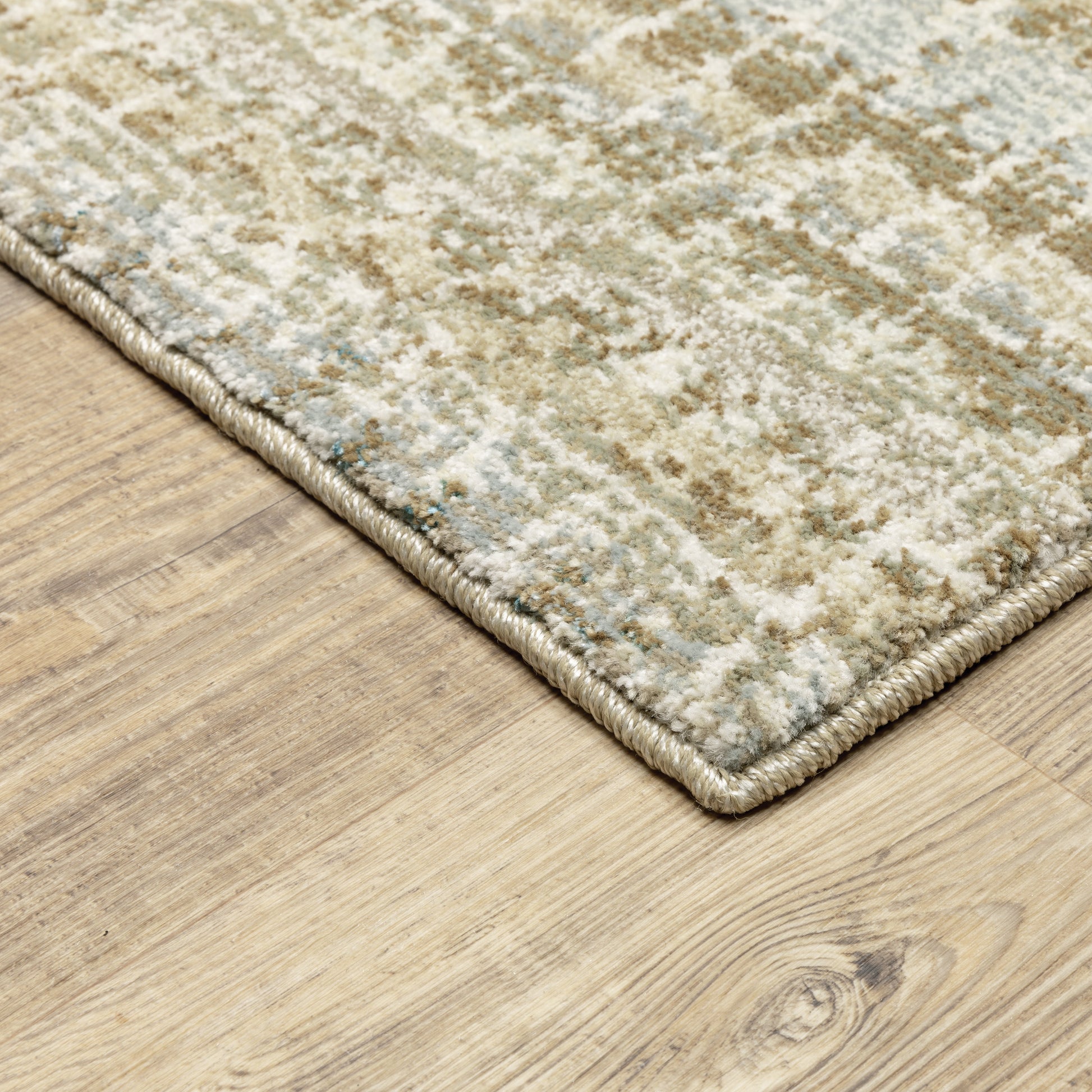 Atlas Stripe Ivory/ Grey Abstract Cut Pile Rug