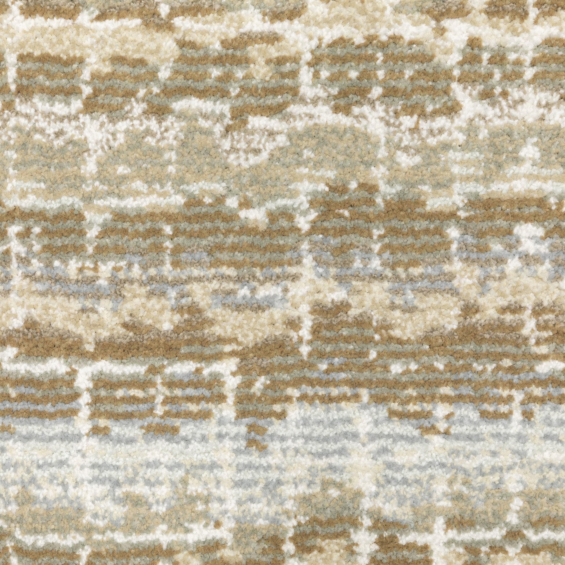 Atlas Stripe Ivory/ Grey Abstract Cut Pile Rug