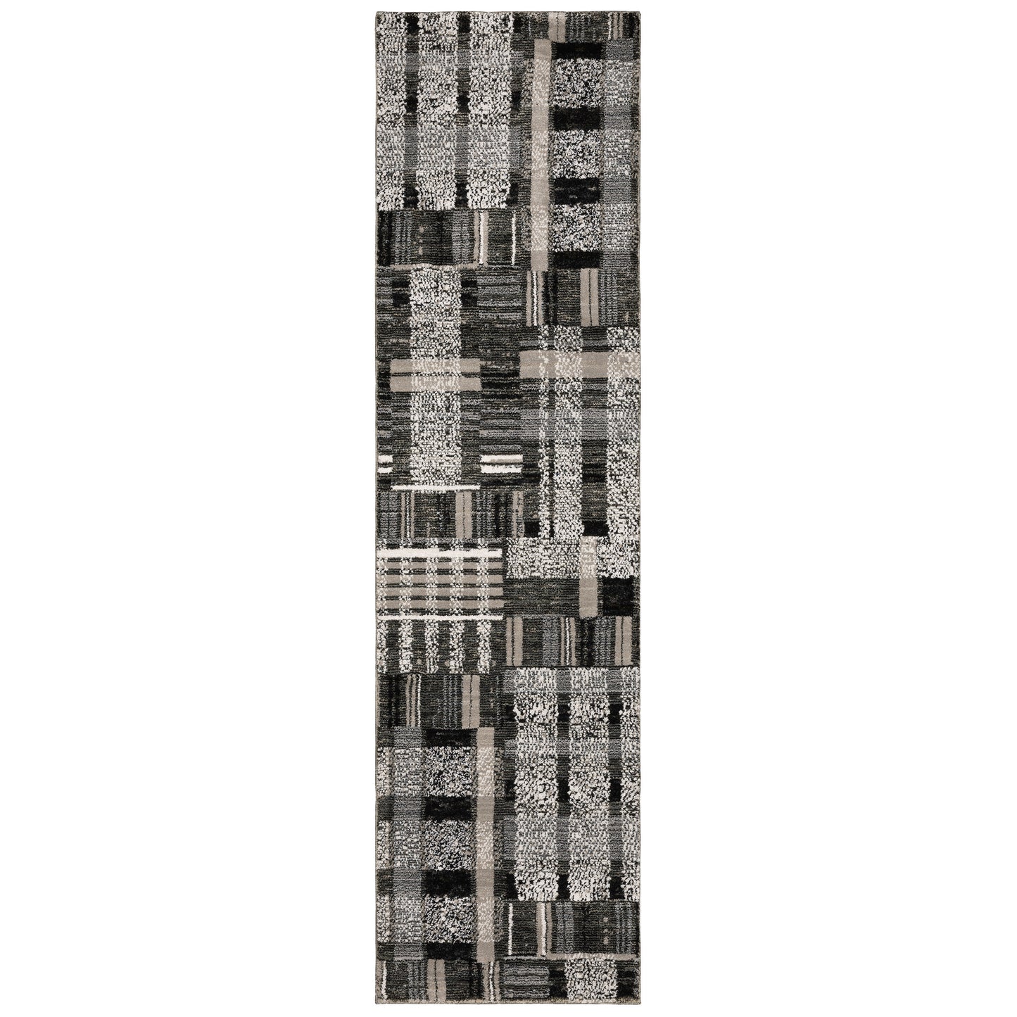 Atlas 752C0 Black Geometric Rug