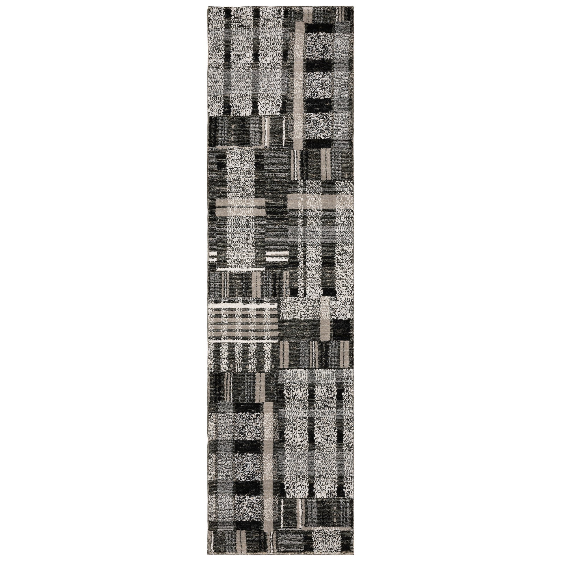 Atlas 752C0 Black Geometric Rug