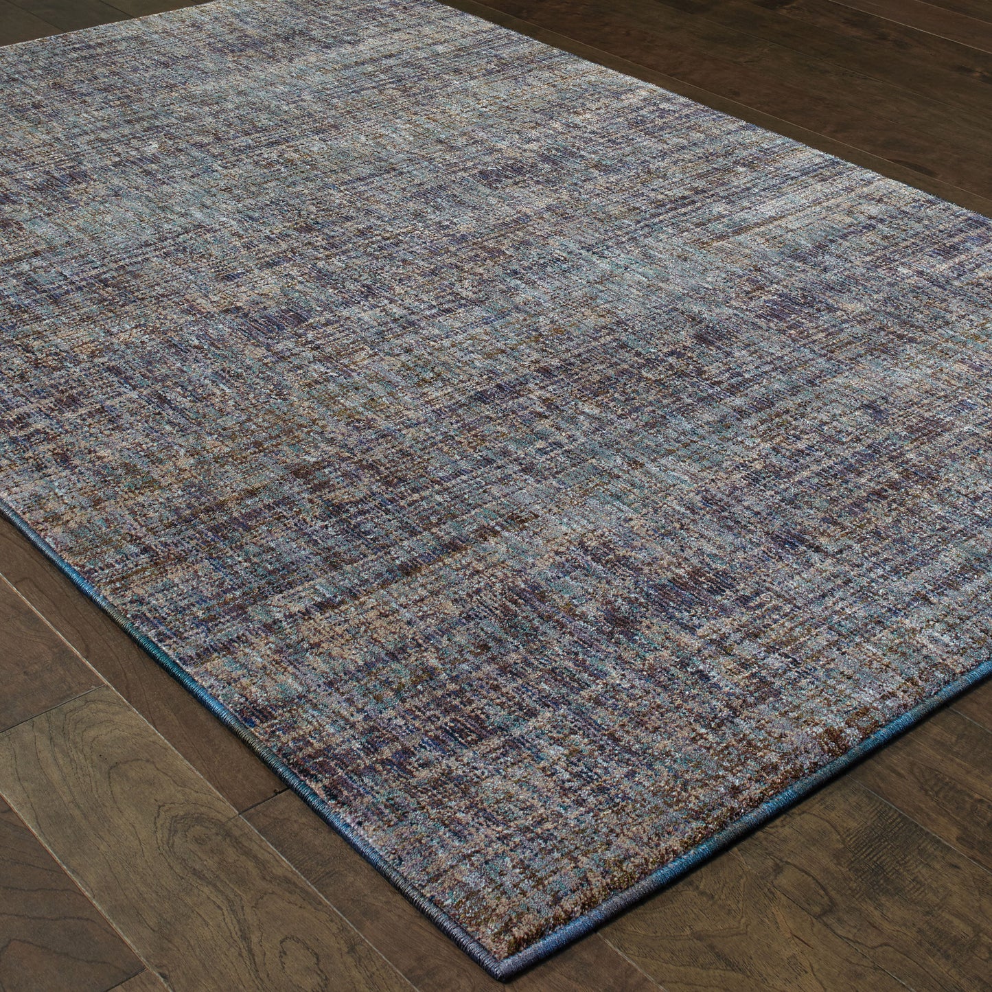 Atlas Distressed Purple/ Grey Cut Pile Rug