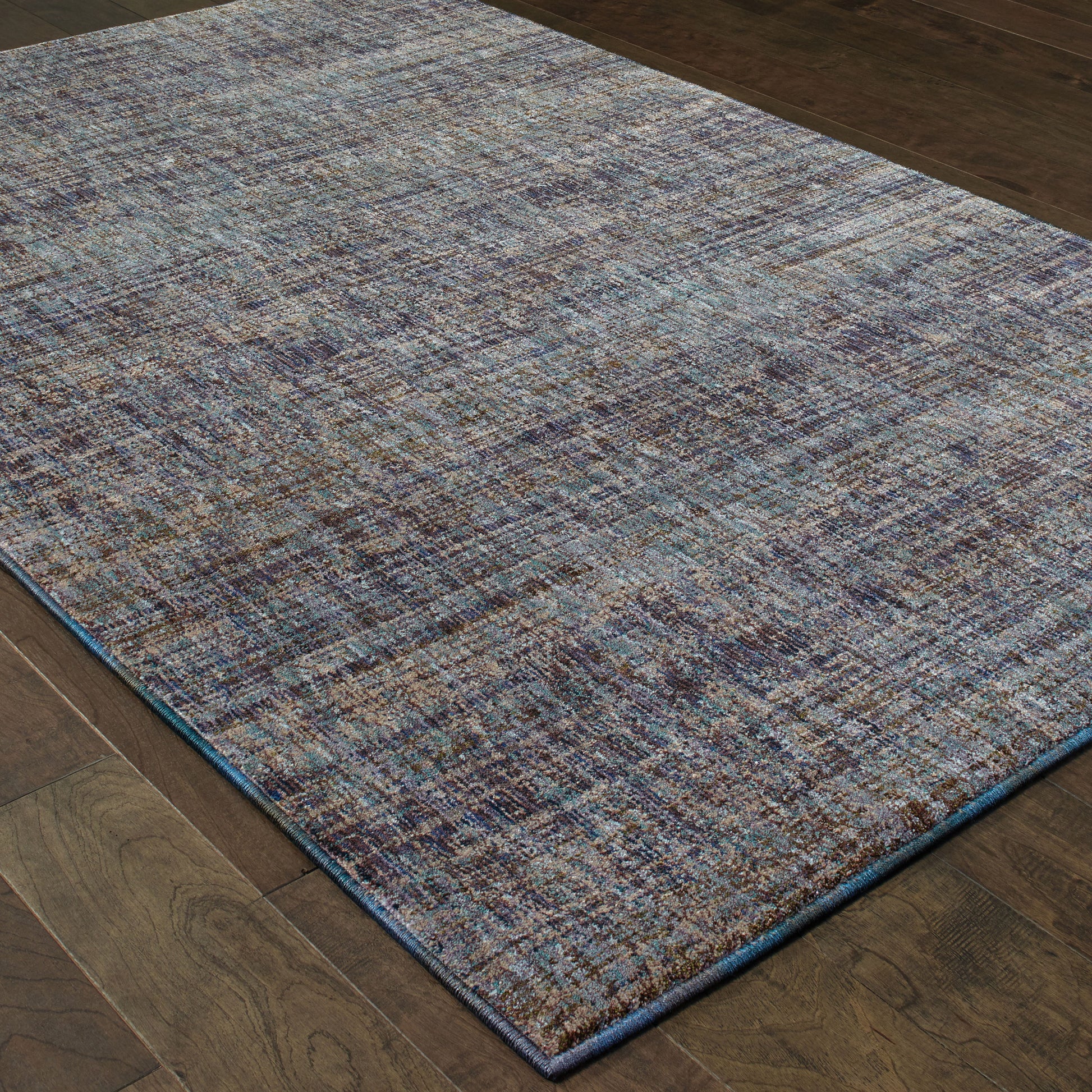 Atlas Distressed Purple/ Grey Cut Pile Rug