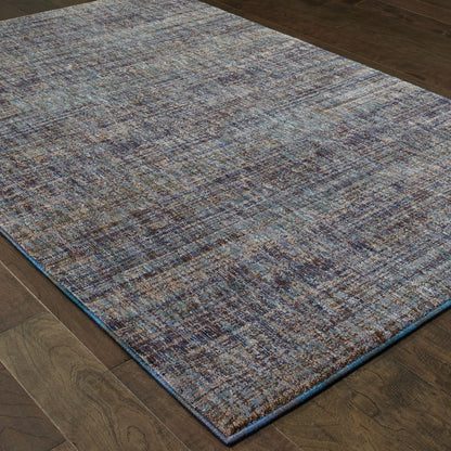 Atlas Distressed Purple/ Grey Cut Pile Rug