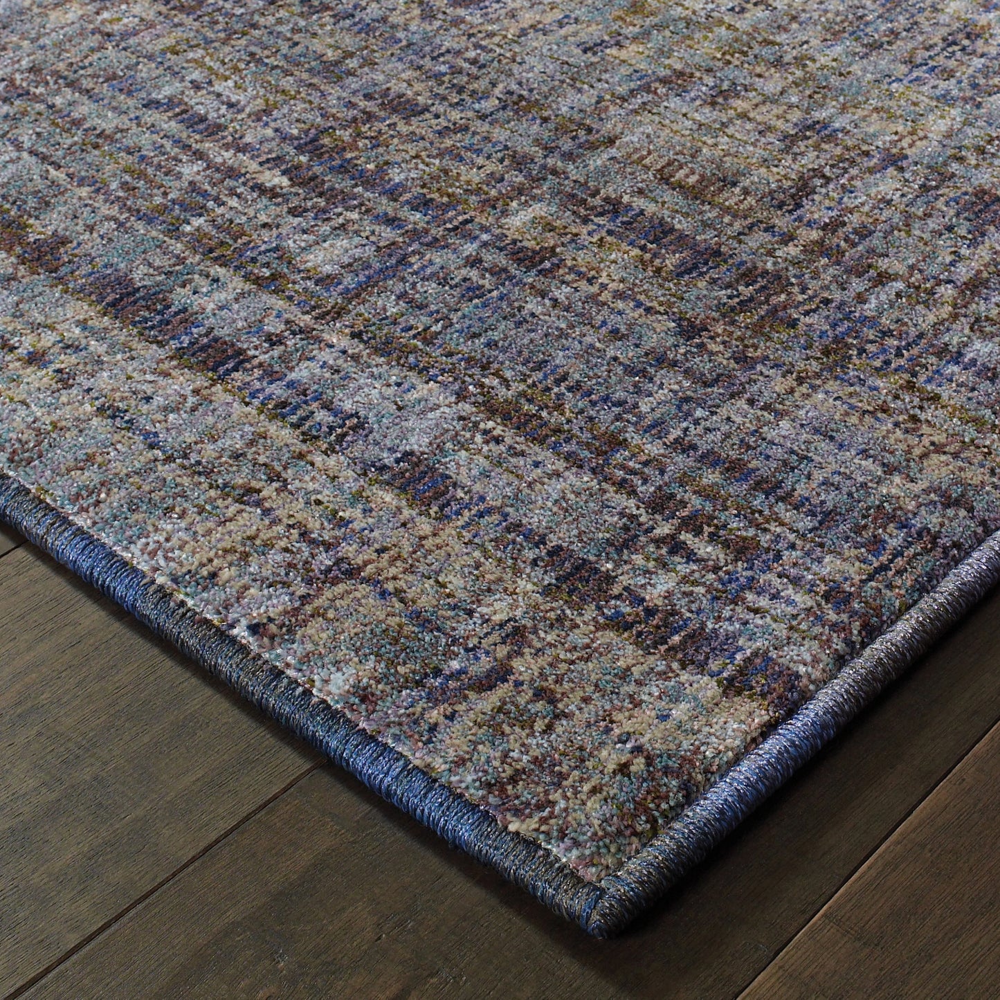 Atlas Distressed Purple/ Grey Cut Pile Rug