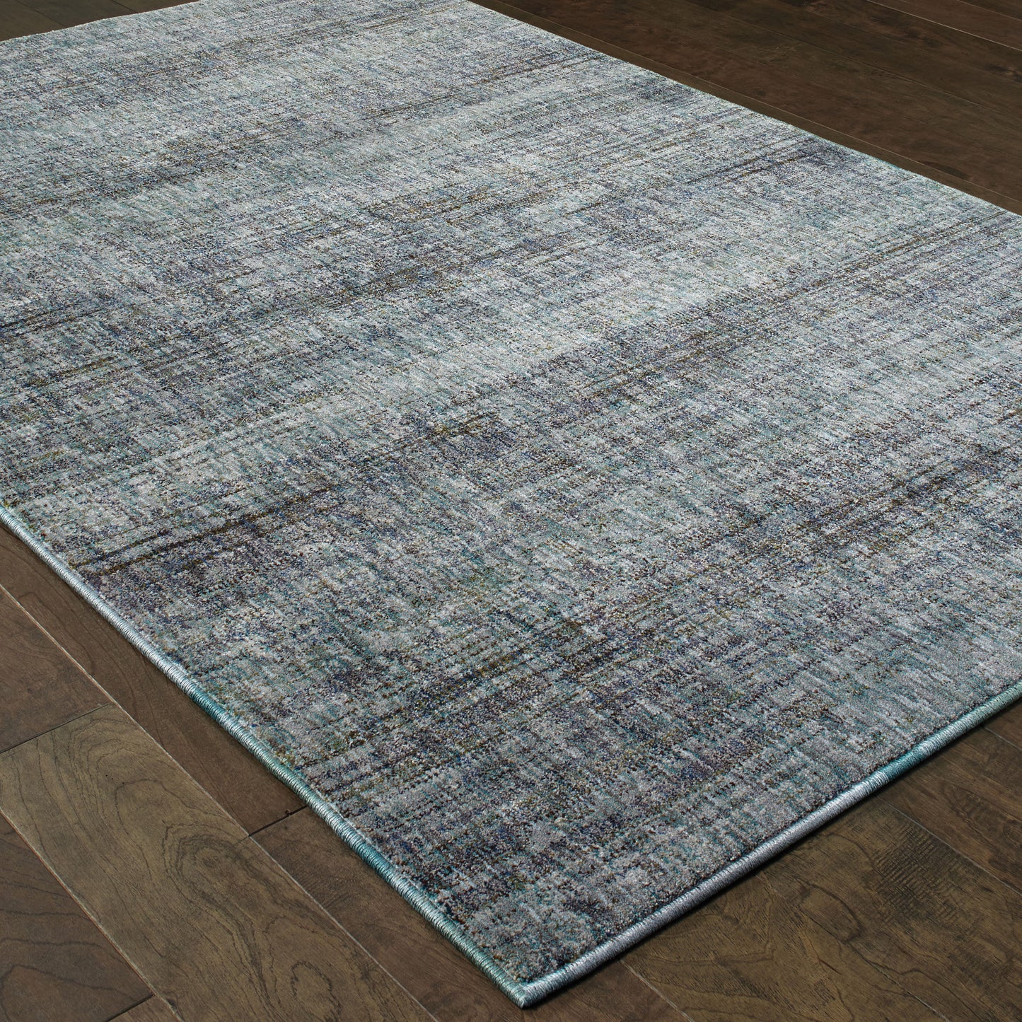 Atlas Distressed Blue/ Grey Cut Pile Rug