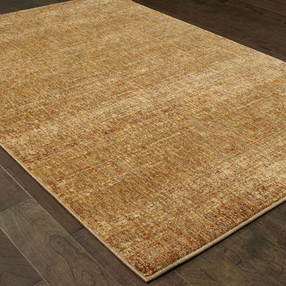 Atlas Distressed Gold/ Yellow Cut Pile Rug