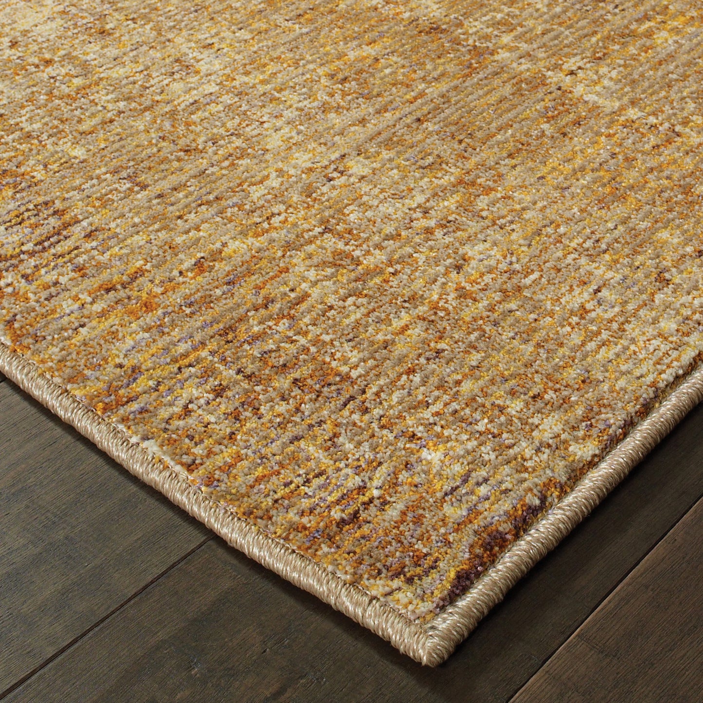 Atlas Distressed Gold/ Yellow Cut Pile Rug