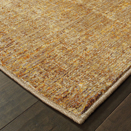 Atlas Distressed Gold/ Yellow Cut Pile Rug