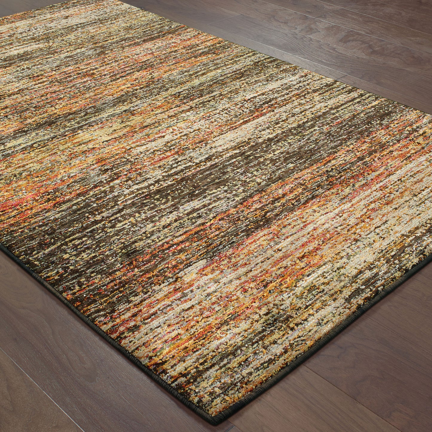 Atlas Abstract Gold/ Charcoal Cut Pile Rug
