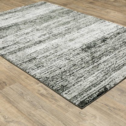 Atlas Abstract Ash/ Charcoal Cut Pile Rug