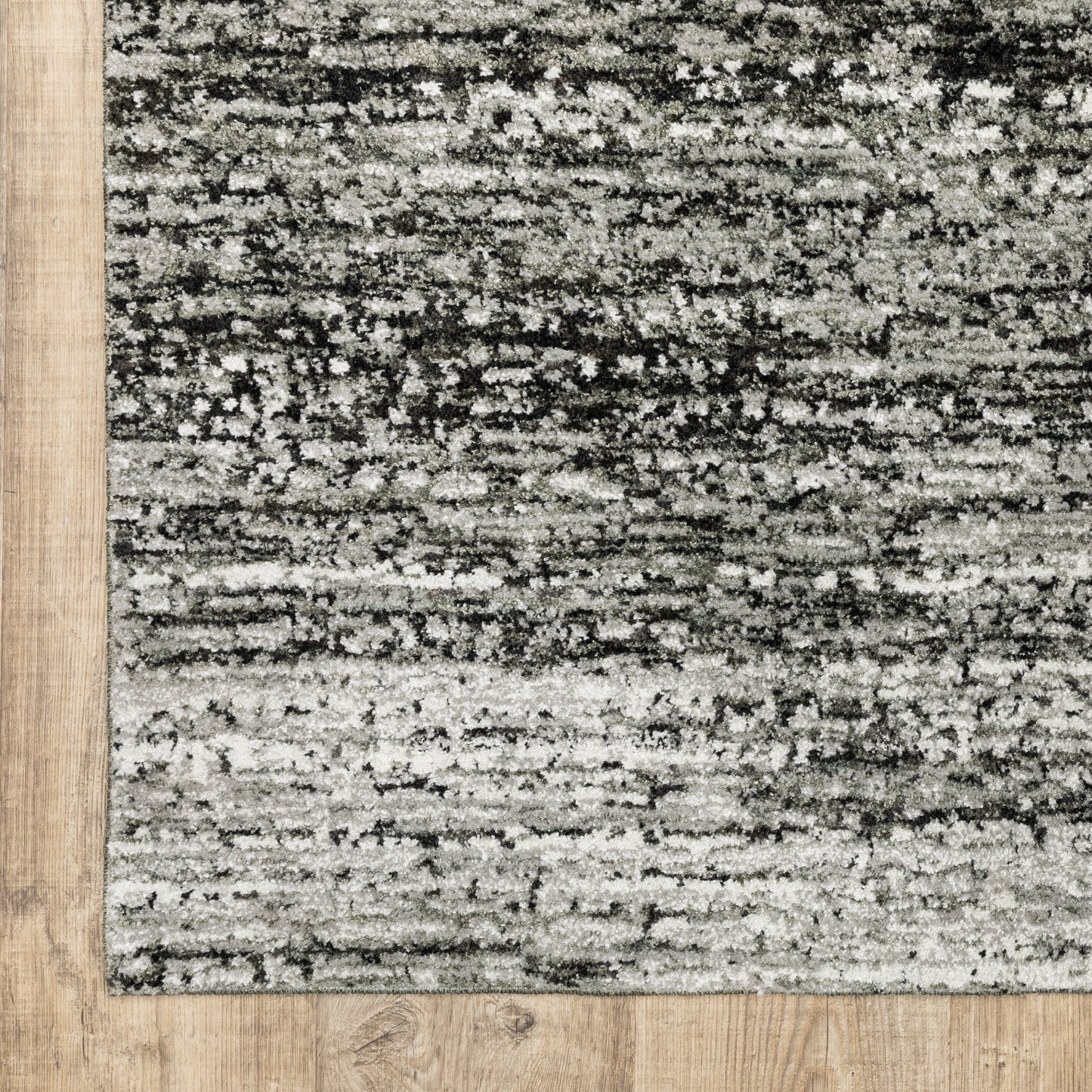 Atlas Abstract Ash/ Charcoal Cut Pile Rug