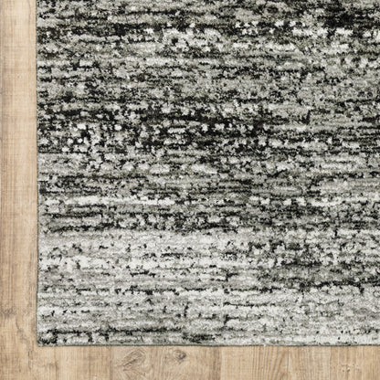 Atlas Abstract Ash/ Charcoal Cut Pile Rug
